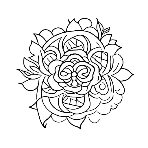 flor de laranjeira e flor de café tattoo design idea