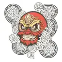 daruma doll tattoo design combining elements tattoo design idea