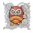 daruma doll tattoo design combining elements tattoo design idea