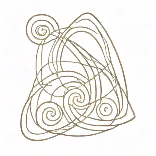 Nondual consciousness and golden spiral pattern tattoo design idea