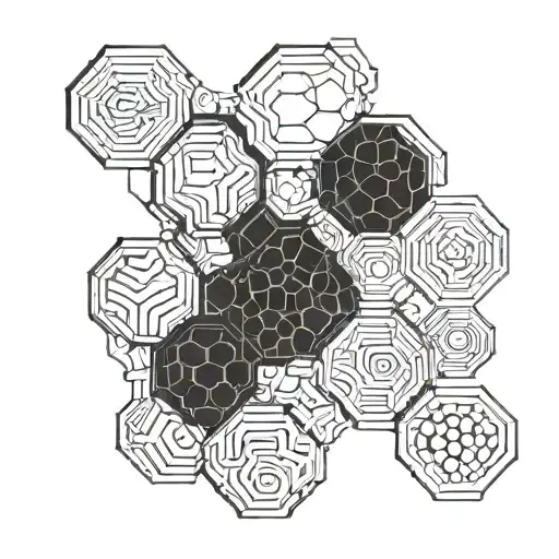 Geometric honeycomb  tattoo design idea