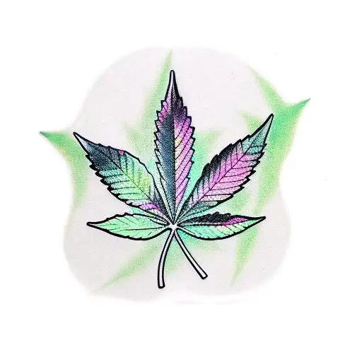 cannabis leaf tattoo design idea