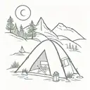 camping with a beautiful meaning behind it and easy to draw  tattoo design idea