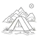 camping with a beautiful meaning behind it and easy to draw  tattoo design idea