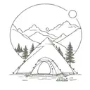 camping with a beautiful meaning behind it and easy to draw  tattoo design idea