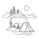 camping with a beautiful meaning behind it and easy to draw  tattoo design idea