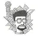 Simpsons arm sleeve tattoo design idea