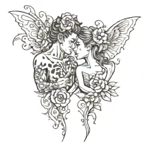 matching couple tattoo design tattoo design idea