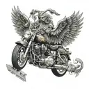 chopper double headed eagle tattoo design idea