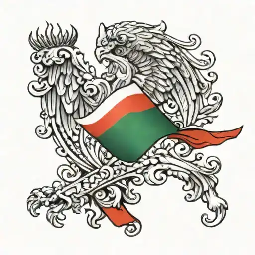 Hungarian flag what the wind blows absolutely no other patterns on it just the flag in the wind with the 3 color tattoo design idea