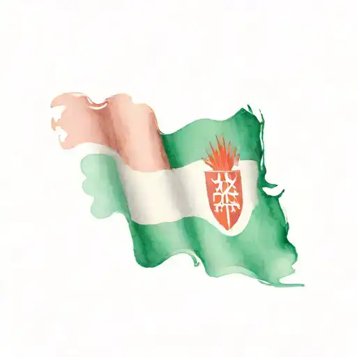 Hungarian flag what the wind blows absolutely no other patterns on it just the flag in the wind with the 3 color tattoo design idea