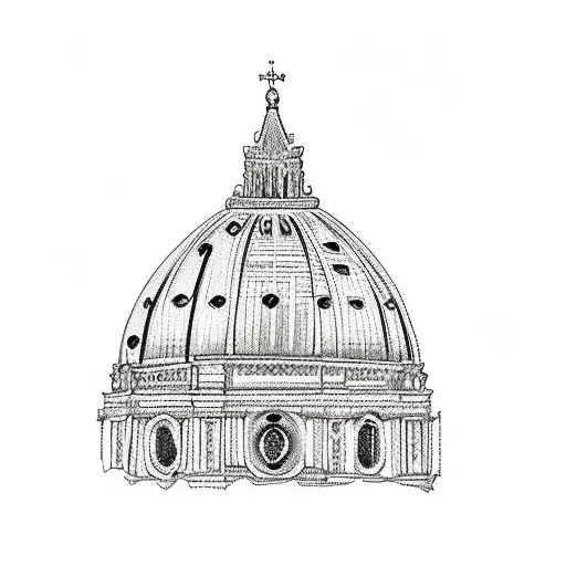 the dome of st peter's basilica tattoo design idea