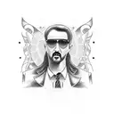 jesus malverde casino  tattoo design idea