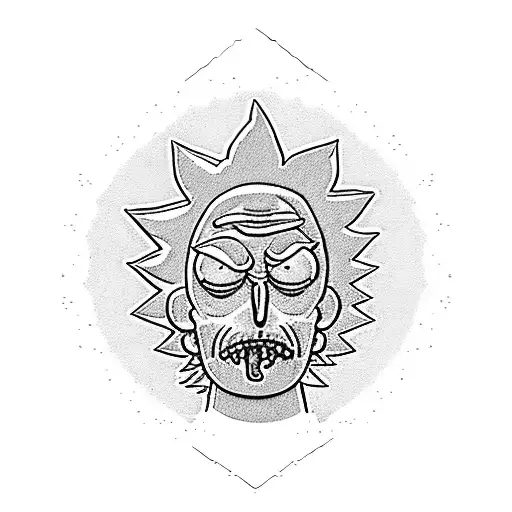 rick y morty tattoo design idea