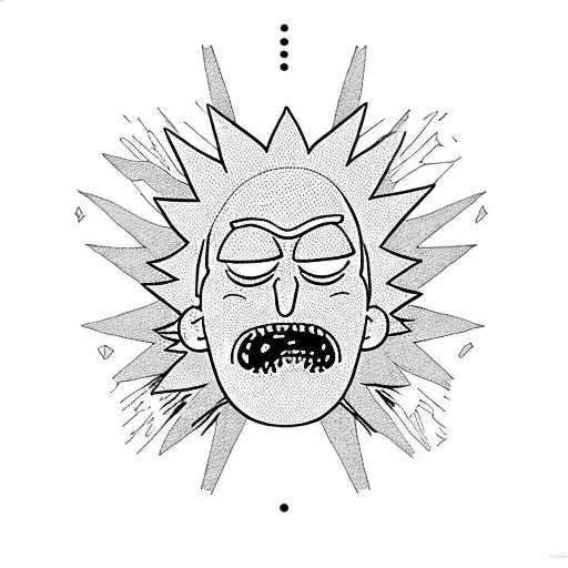 rick y morty tattoo design idea