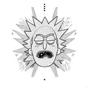 rick y morty tattoo design idea