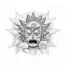 rick y morty tattoo design idea