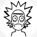 rick y morty tattoo design idea