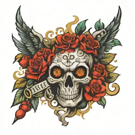 wealth and risk tattoo design idea