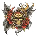 wealth and risk tattoo design idea