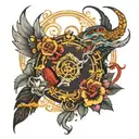 wealth and risk tattoo design idea