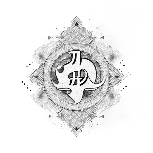 korean characters tattoo design idea