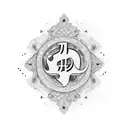 korean characters tattoo design idea