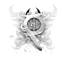 korean characters tattoo design idea