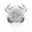 korean characters tattoo design idea