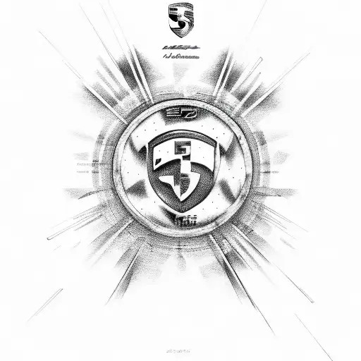 Porsche motor  tattoo design idea