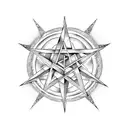 pentagram satan tattoo design idea
