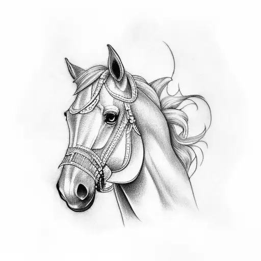 Horses tattoo design idea