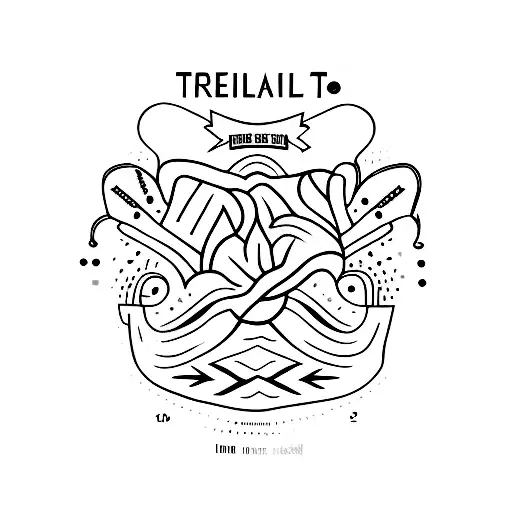 trail, rave tattoo design idea