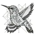 humming-bird tattoo design idea
