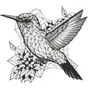 humming-bird tattoo design idea