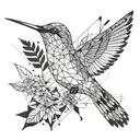 humming-bird tattoo design idea