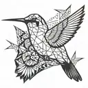 humming-bird tattoo design idea