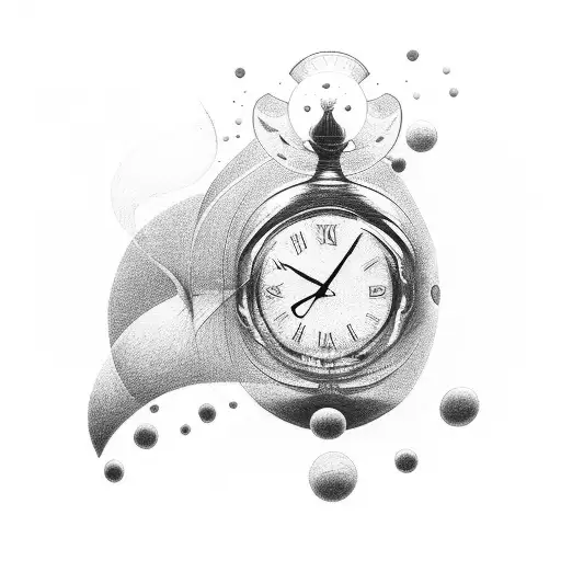 /imagine newborn baby with full body in a part of hourglass, black and gray and soft&nbsp;pencil&nbsp;drawing tattoo design idea