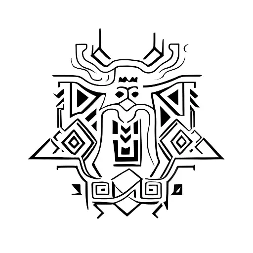 nordic tribal tattoo design idea