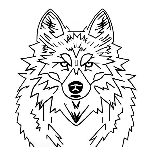 wolf with Lightning tattoo design idea