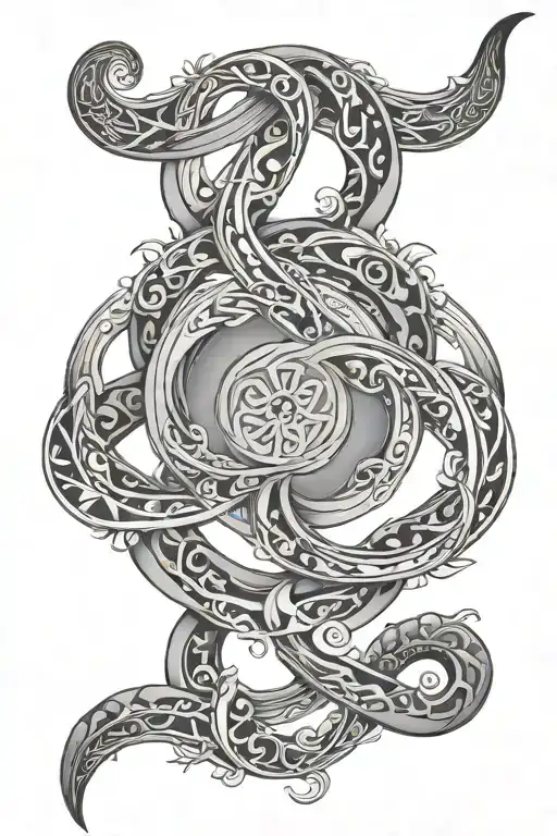 infinity loop tattoo design idea