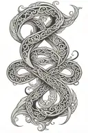 infinity loop tattoo design idea