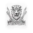 text that says "vivat rex in homine" tattoo design idea