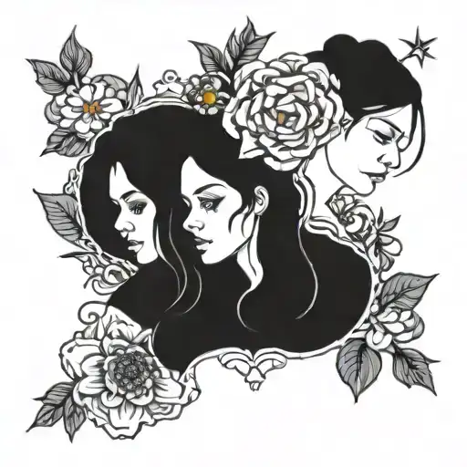 Connection of siblings = Celine, Merle, Lina tattoo design idea