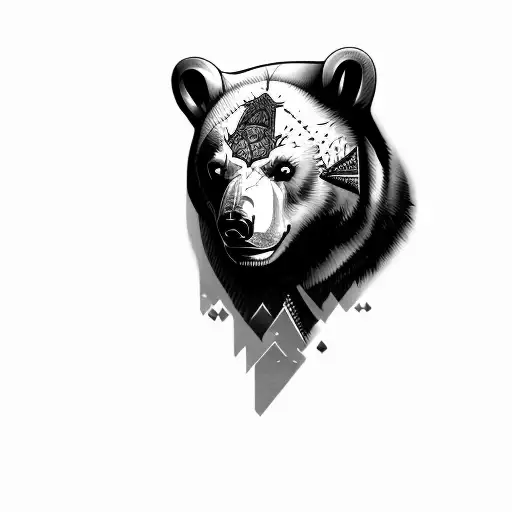 a polar bear tattoo design idea