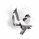 flying duck tattoo design idea