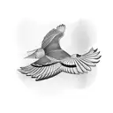 flying duck tattoo design idea