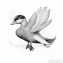 flying duck tattoo design idea