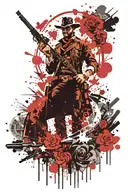 Red Dead Redemption 2 Low Honor tattoo design idea