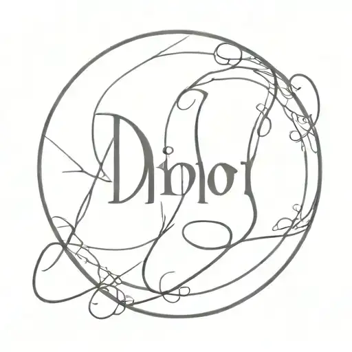 Dior inscription tattoo design idea